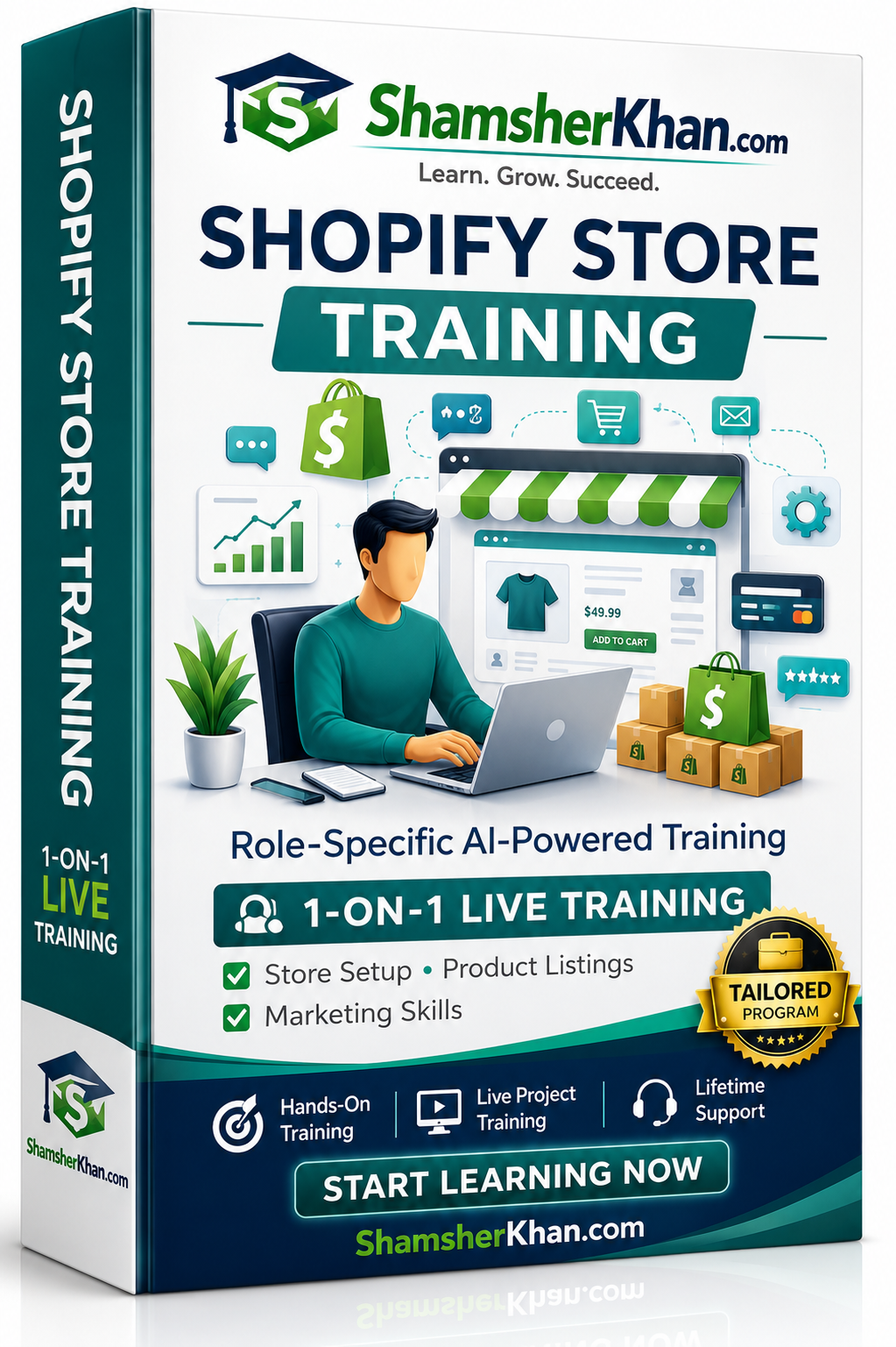 التدريب على متجر Shopify - 7 أيام مباشرة عبر الإنترنت