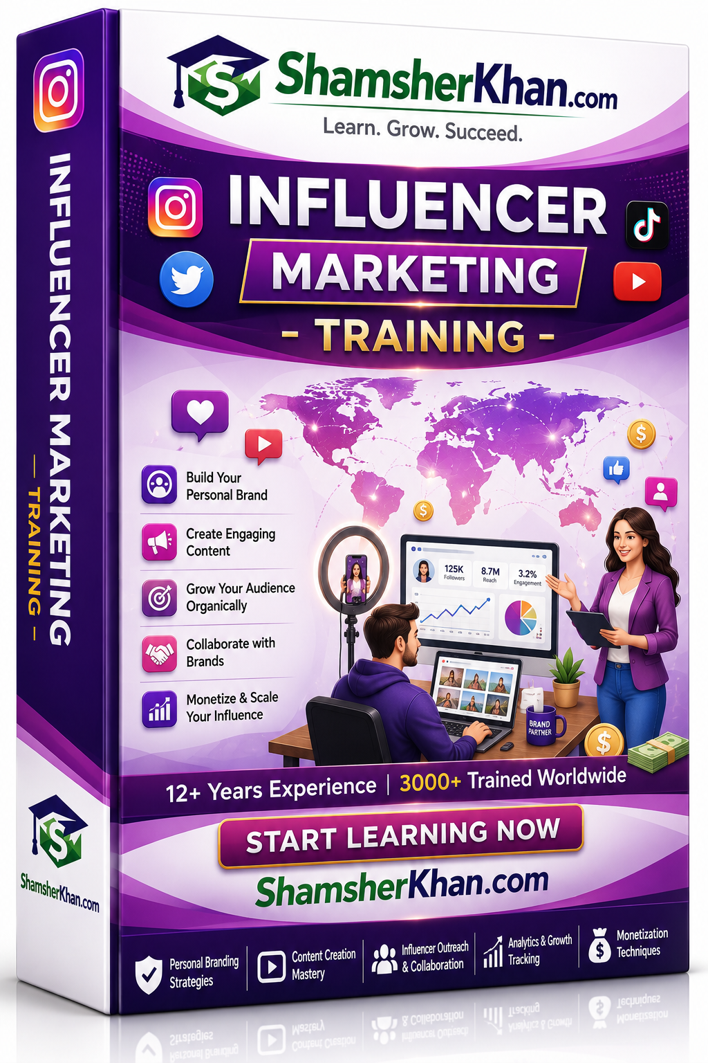 Capacitación en marketing de extensión de influencers: 7 días en vivo 1 a 1 en línea