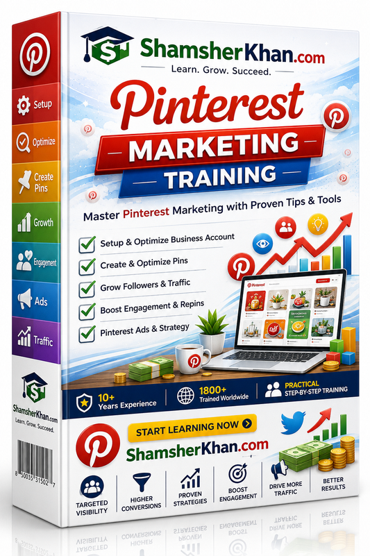 الدورة التدريبية لإعلانات Pinterest: تدريب مباشر عبر الإنترنت 1 على 1 