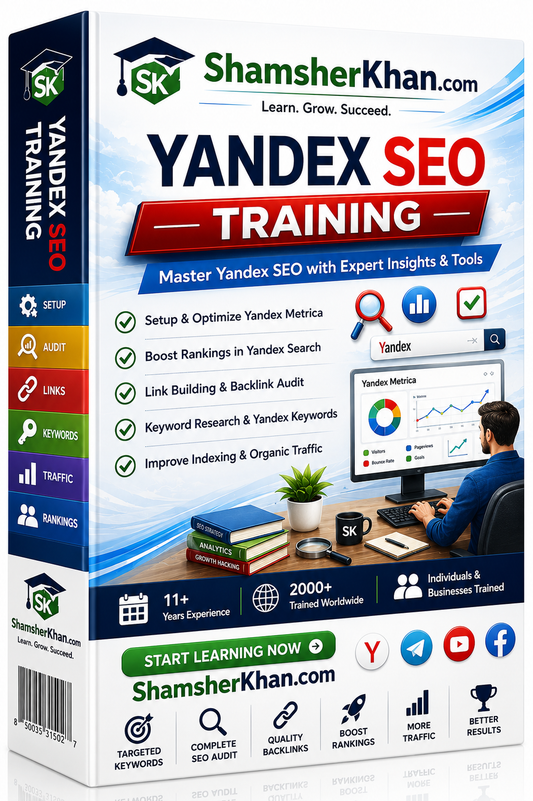 دورة تدريب Yandex SEO لمدة 7 أيام مباشرة بقيادة مدرب واحد