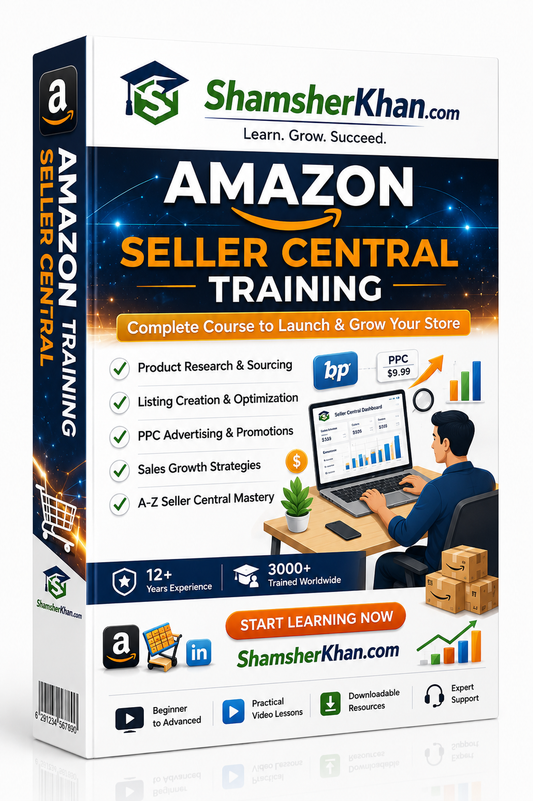 Amazon Seller Central - برنامج تدريب مباشر لمدة 7 أيام