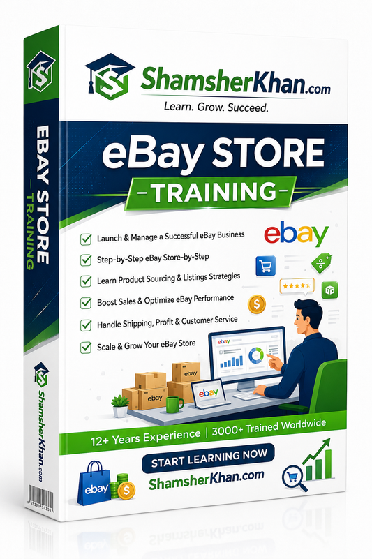دورة البيع على موقع eBay - تدريب مباشر لمدة 7 أيام 1 على 1 عبر الإنترنت